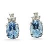 Joyas Jose Luis Joyero Pendientes Con Diamantes | Pendientes Oro 18 Kilates Con Diamantes Y Aguamarinas