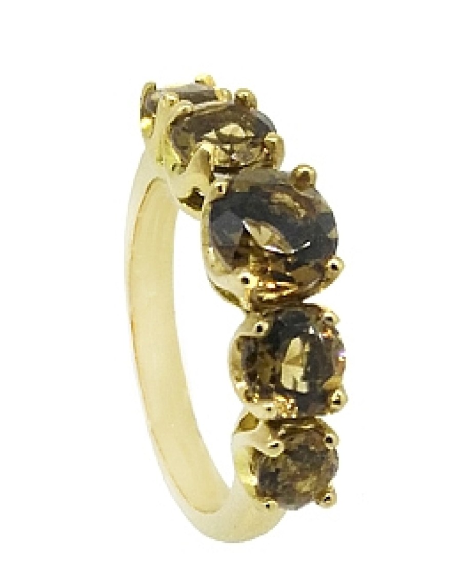 Joyas Jose Luis Joyero Anillo De Oro Amarillo | Anillo Oro 18 Kilates Con Piedras De Color