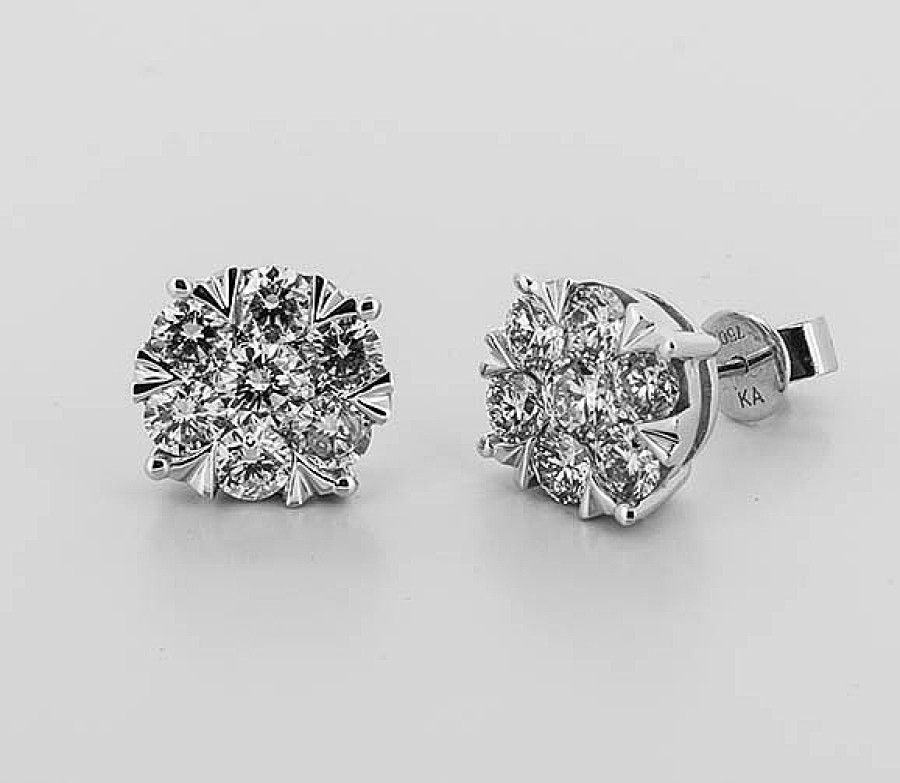 Joyas Jose Luis Joyero Pendientes Con Diamantes | Pendientes Oro 18 Kilates Con Diamantes