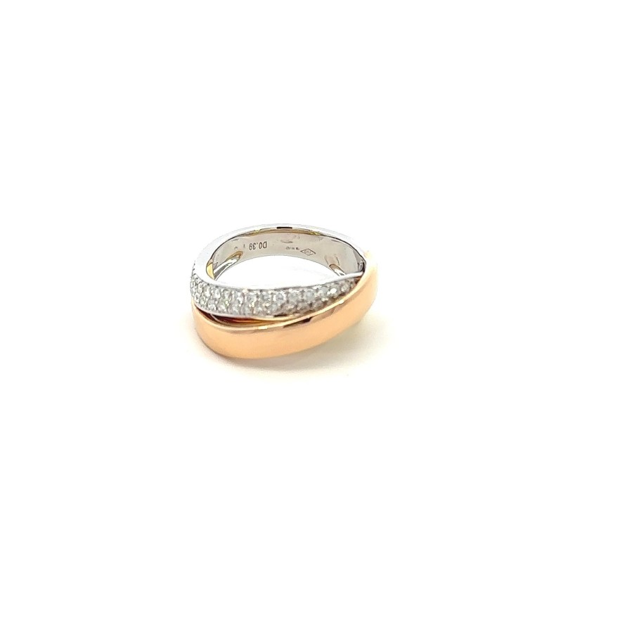 Joyas Jose Luis Joyero Anillos Con Diamantes | Anillo Oro Tricolor 18 Kilates Con Diamantes