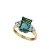 Joyas Jose Luis Joyero Anillos Con Diamantes | Anillo Oro 18 Kilates Con Diamantes Y Cuarzo Verde