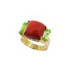 Joyas Jose Luis Joyero Anillo De Oro Amarillo | Anillo Oro 18 Kilates Con Coral Y Peridotos